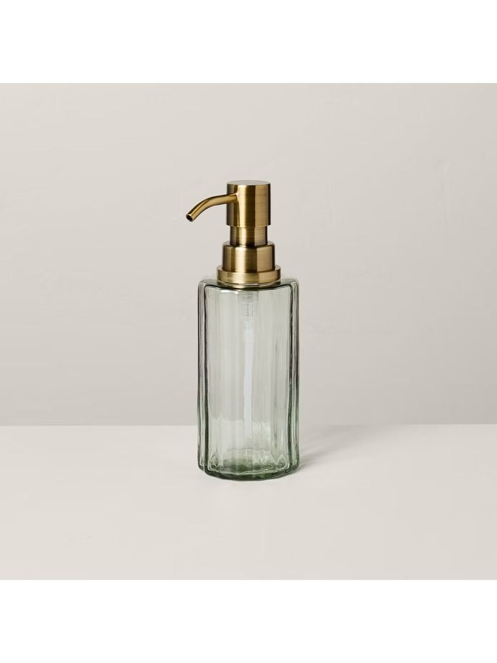 Fluted Glass Bathroom Soap Pump Light Green - Hearth & Hand™ with Magnolia